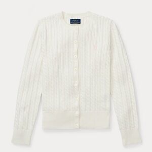 Polo by Ralph Lauren Women's Cream Cable Knit Cardigan
